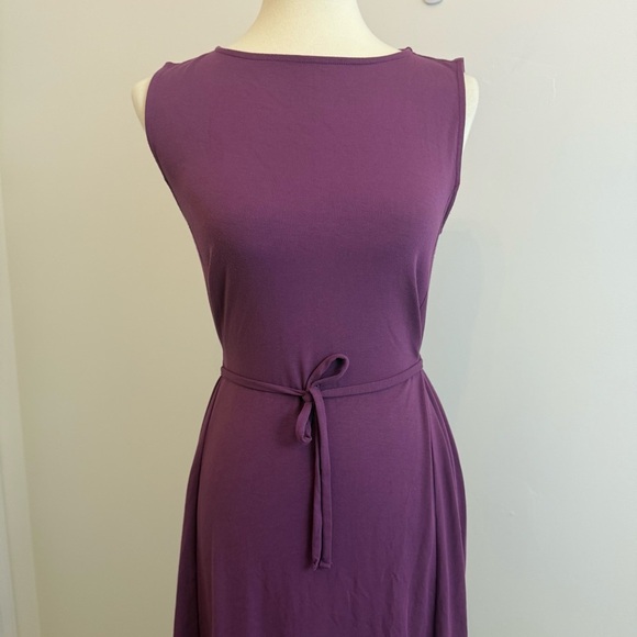 Eileen Fisher Purple Jersey Tank Dress Size S Relaxed Fit‎ Stretch Sleeveless - Picture 2 of 9